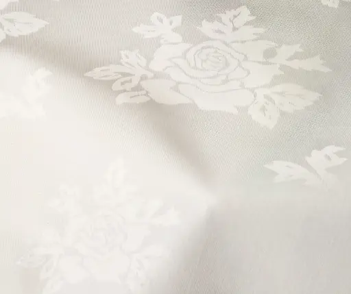 Fabric - Damask White Rose - 89" Width